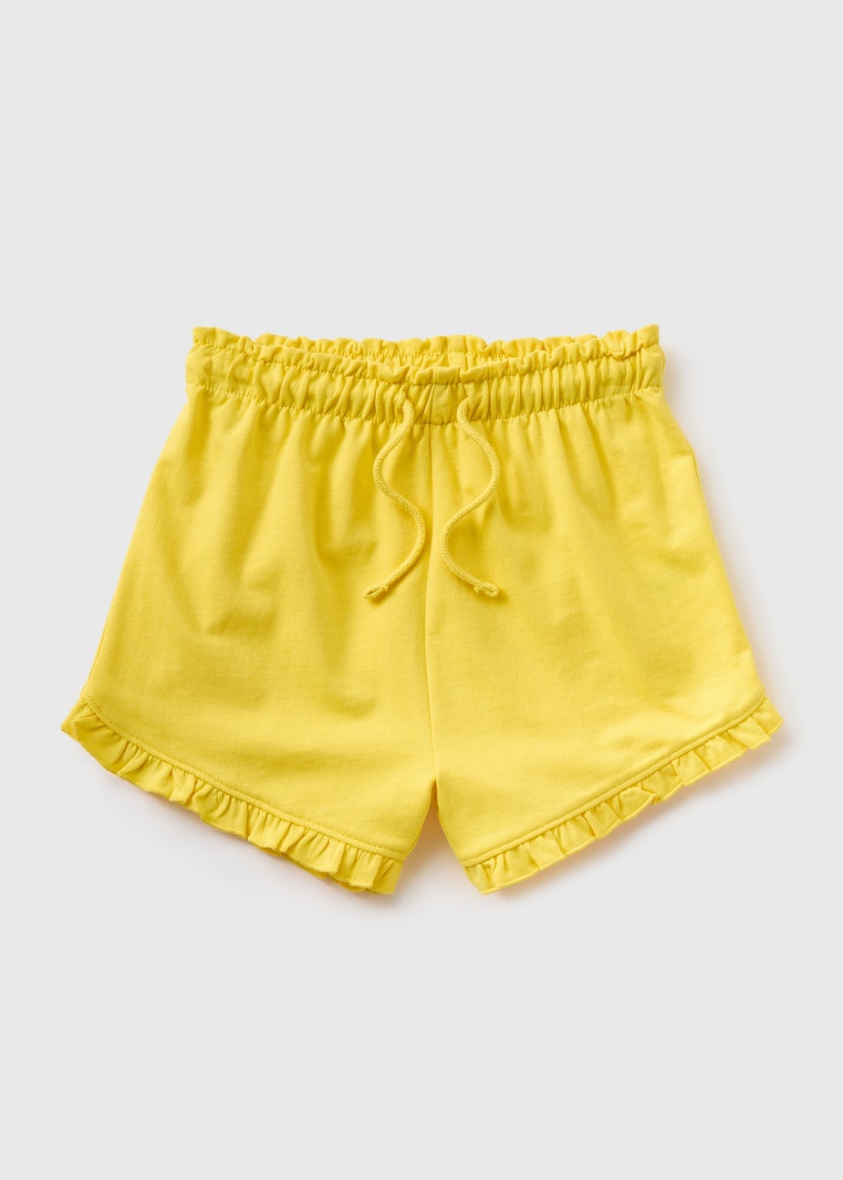 Girls Yellow Sweat Shorts (1-7yrs)