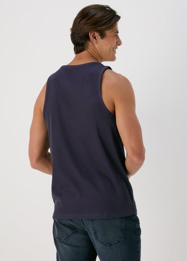 Navy Ribbed Vest