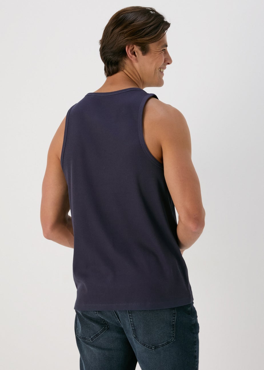 Navy Ribbed Vest