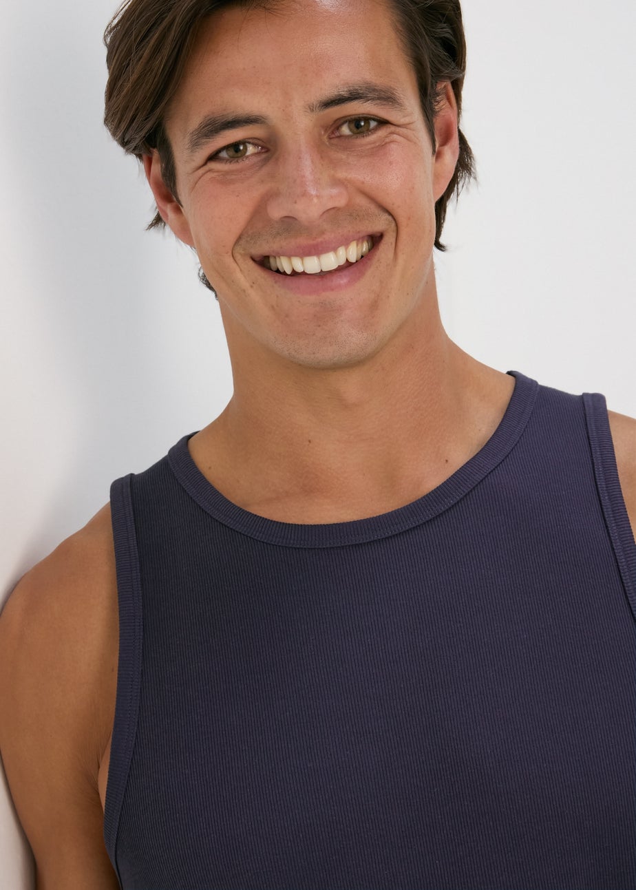 Navy Ribbed Vest