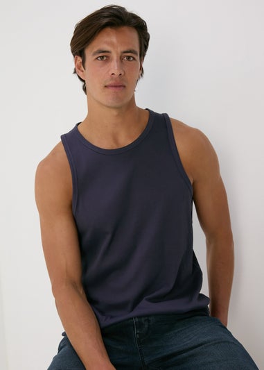 Navy Ribbed Vest