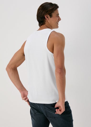 White Ribbed Vest