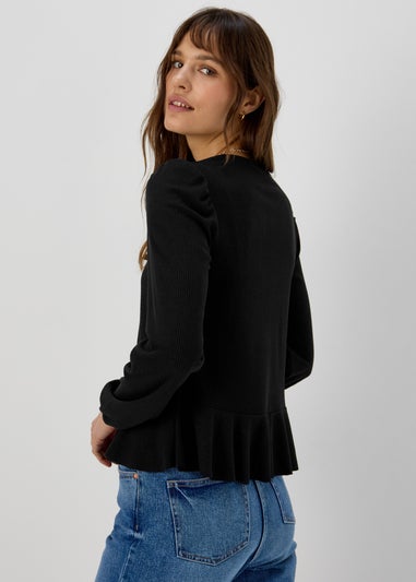 Black Tie Neck Cardigan