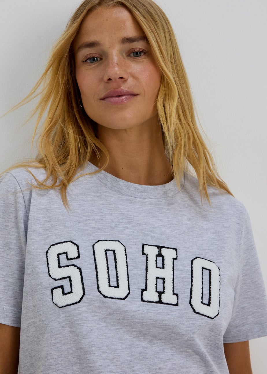 Grey Soho Printed T-Shirt