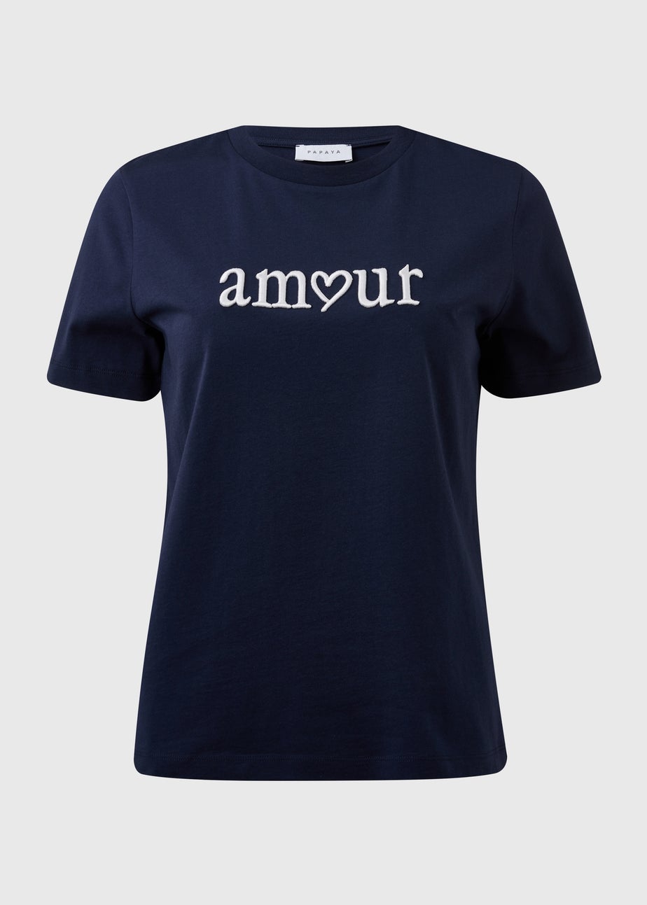 Navy Amour Graphic T-shirt