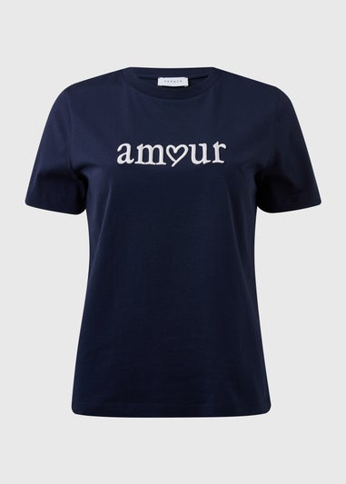 Navy Amour Graphic T-shirt