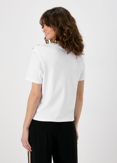 Et Vous White Relaxed Stud T-Shirt