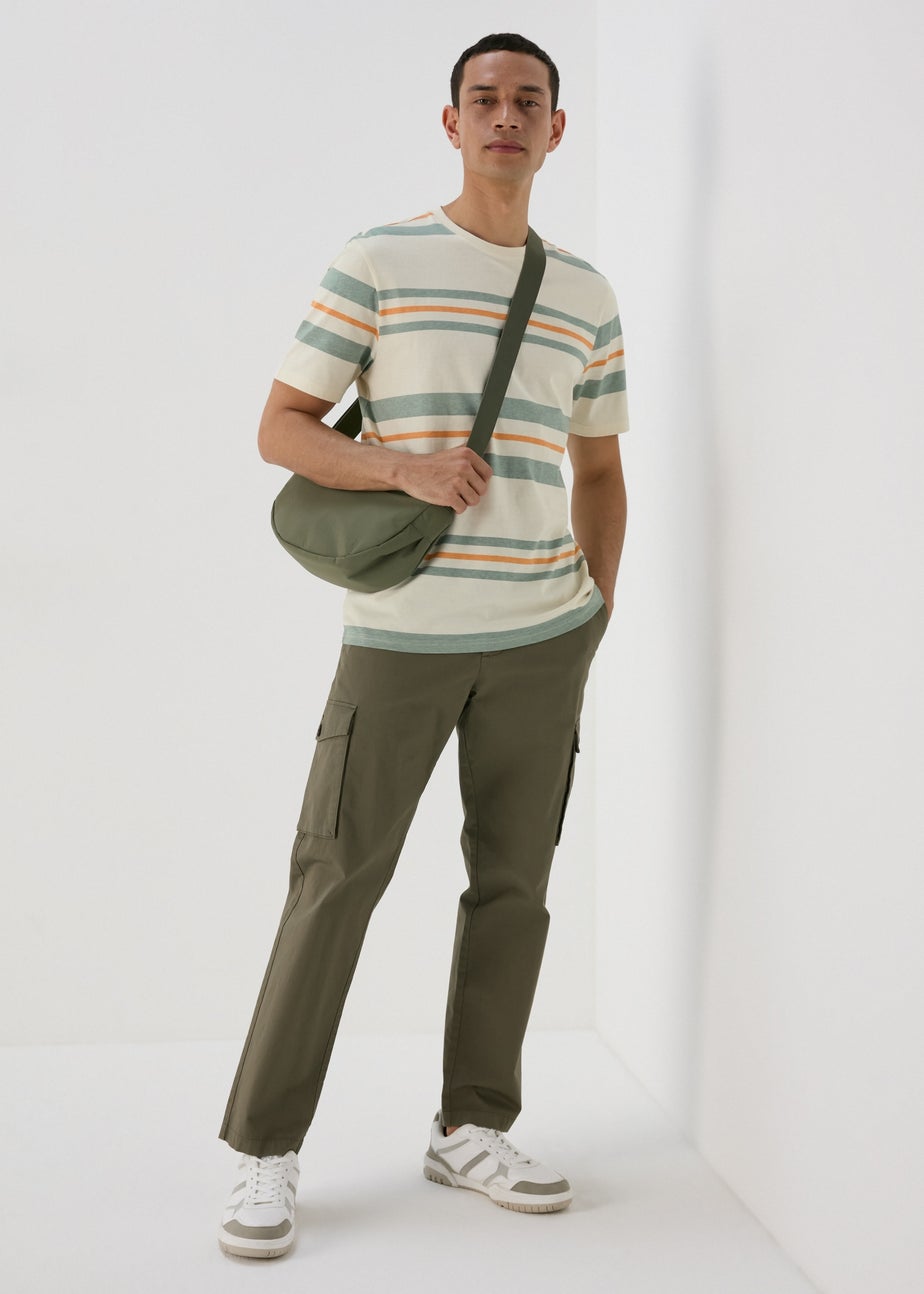 Ecru Multicolour Candy Stripe T-Shirt