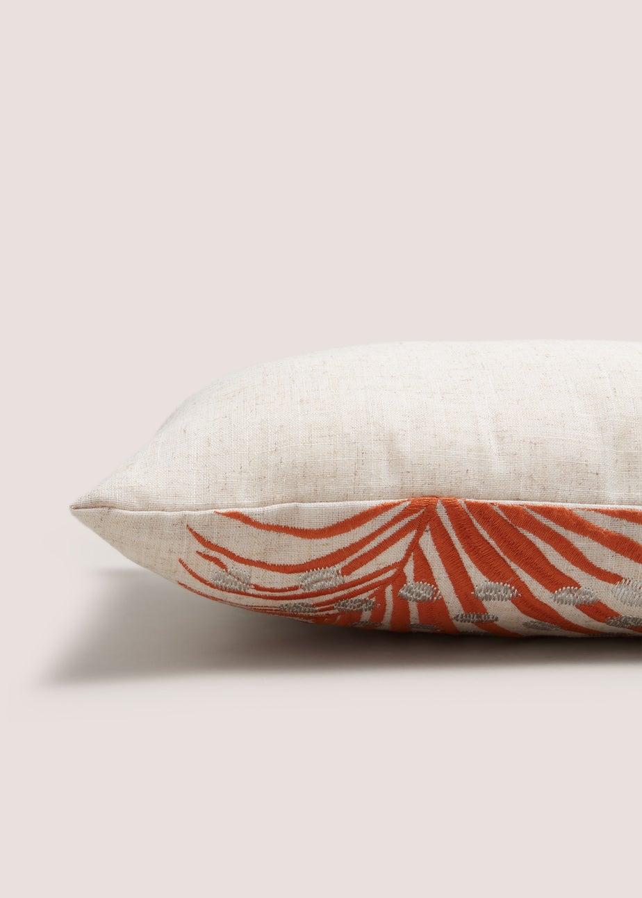 Cream Tropical Leaf Cushion (30cm x 50cm)