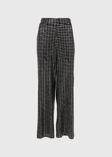 Et Vous Silver Sequin Trousers