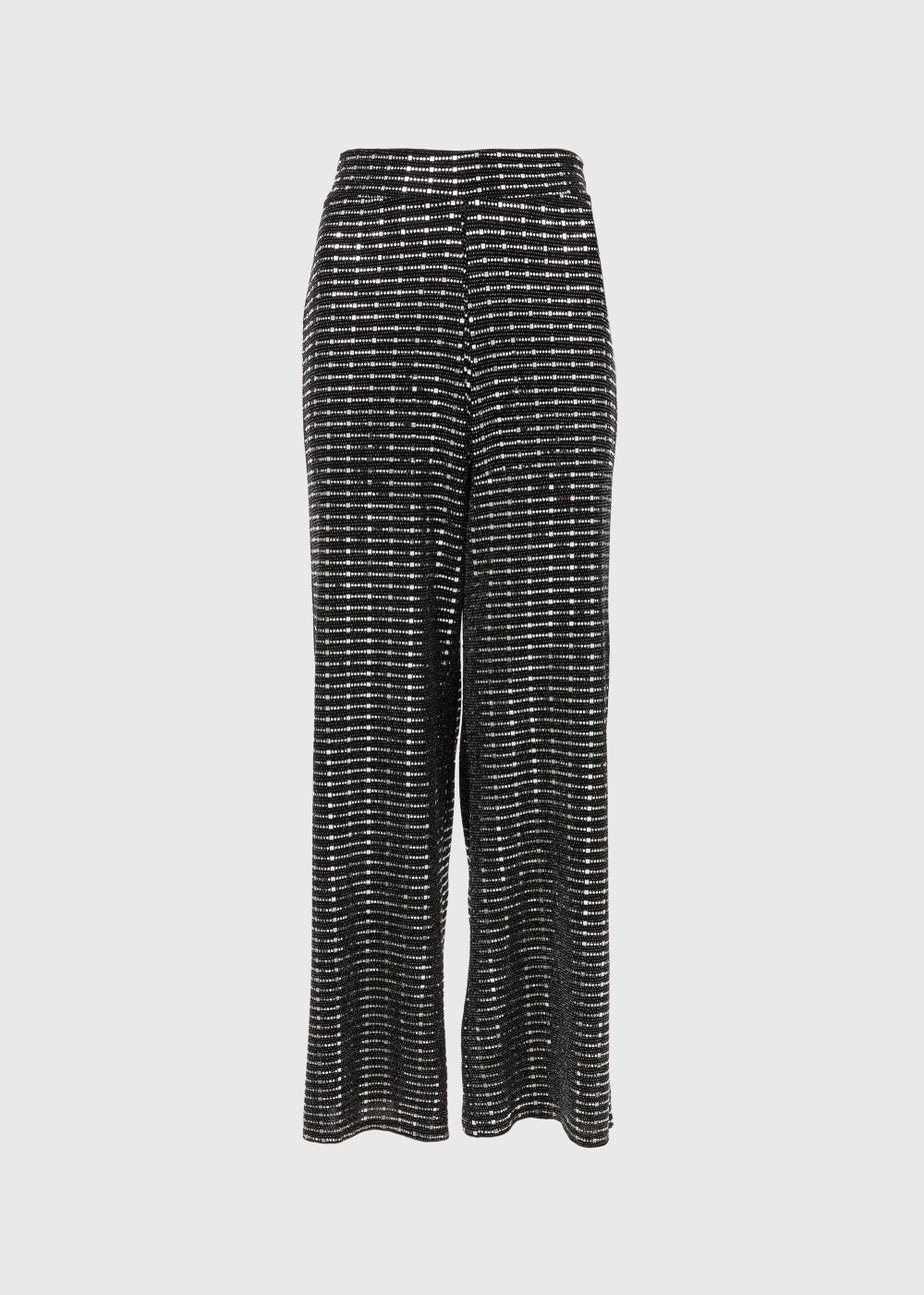 Et Vous Silver Sequin Trousers