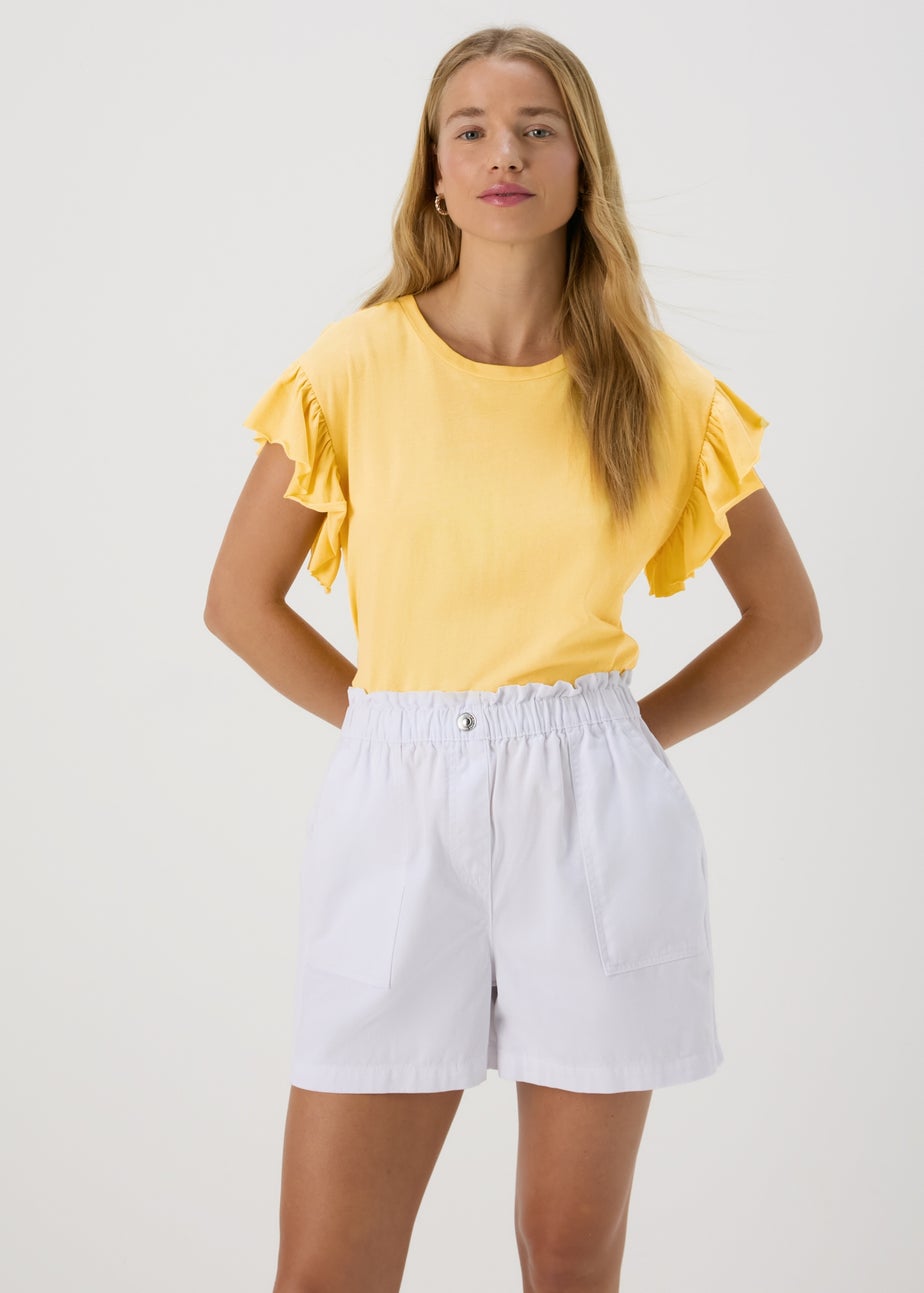 Yellow Frill Sleeve Top