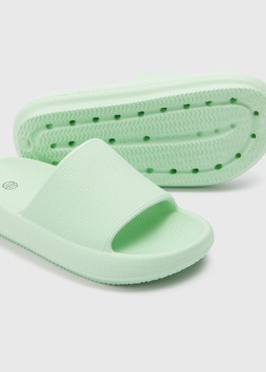 Girls Lime Cloud Sliders (Younger 10/11-5/6 Older)
