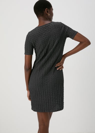Charcoal Hypertexture Mini Dress