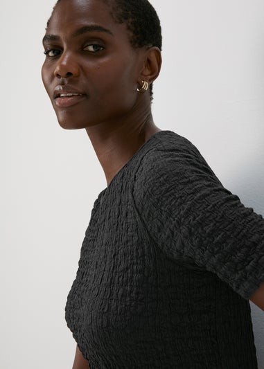 Charcoal Hypertexture Mini Dress