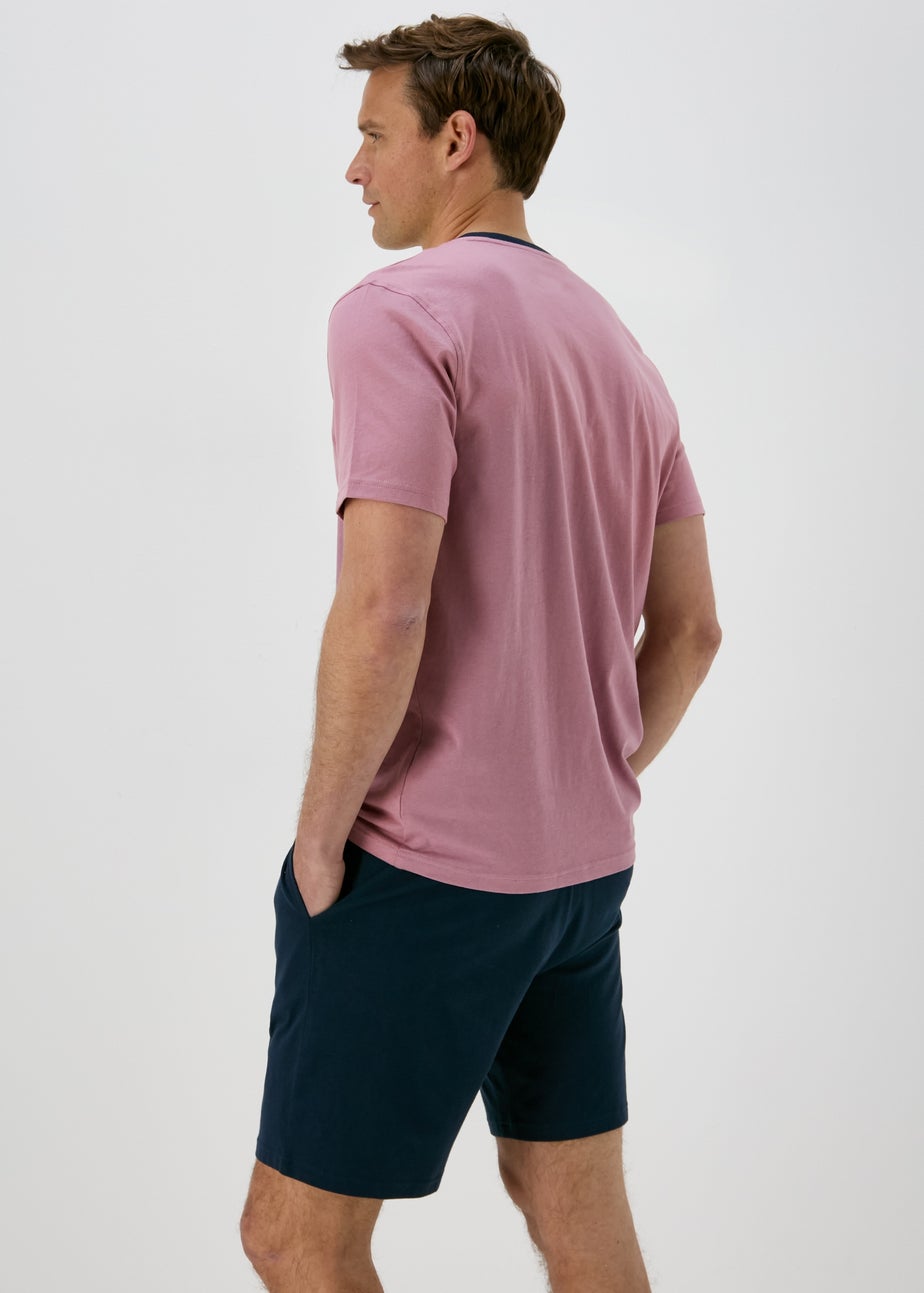 Purple Basic T-Shirt & Shorts Pyjama Set