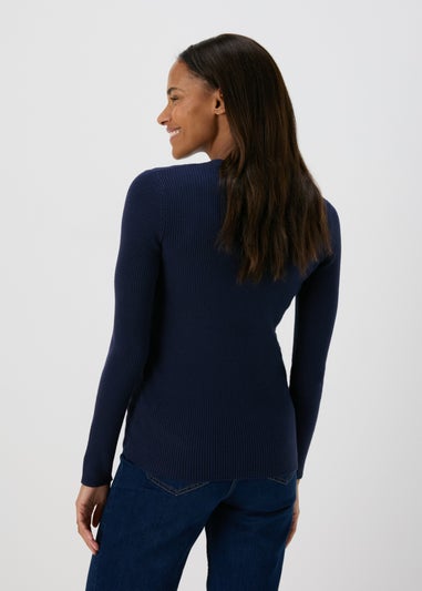 Navy Button Through Cardigan