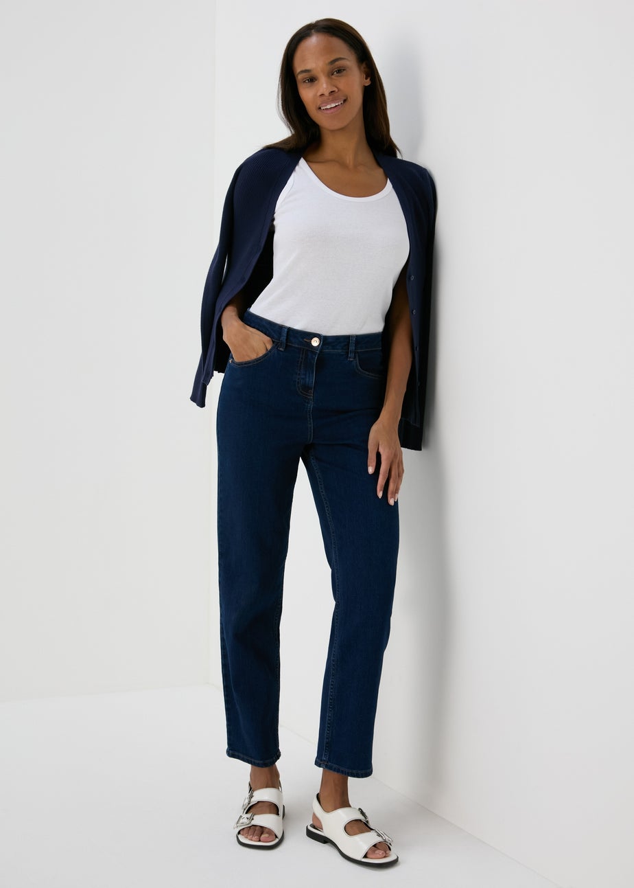 Navy Button Through Cardigan