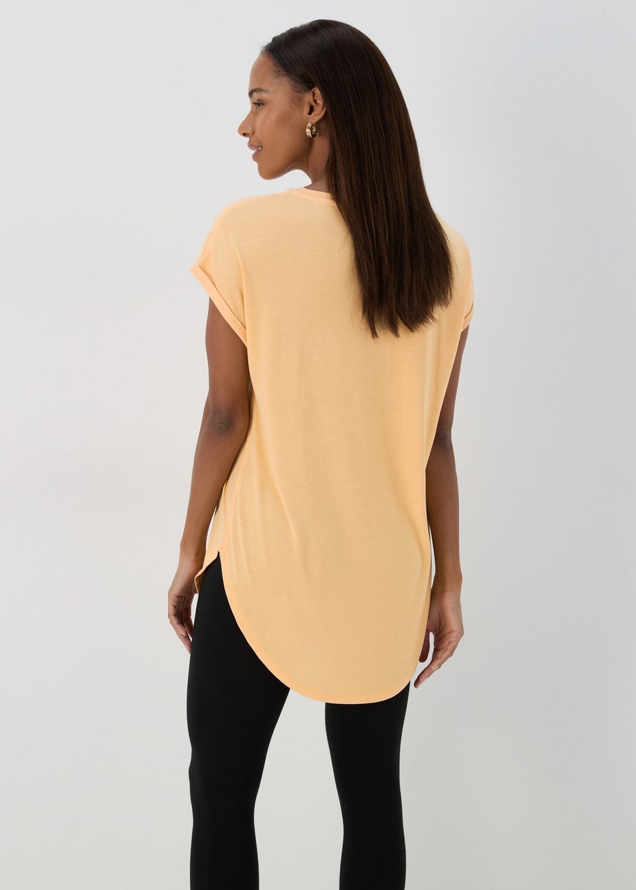 Peach Heart Longline T Shirt