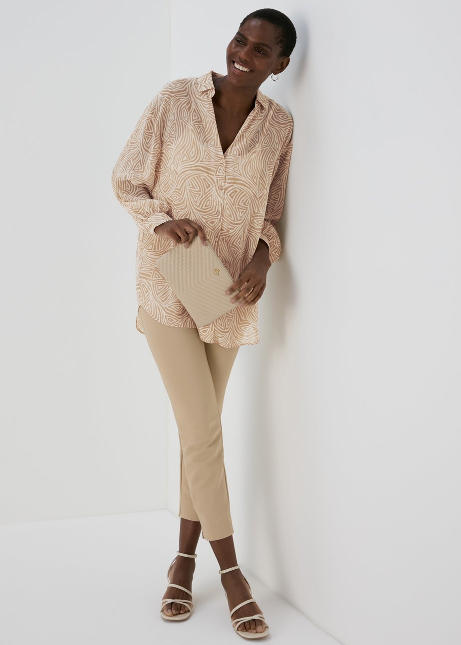 Et Vous White Geo Print Blouse