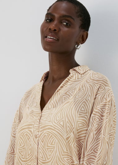Et Vous White Geo Print Blouse
