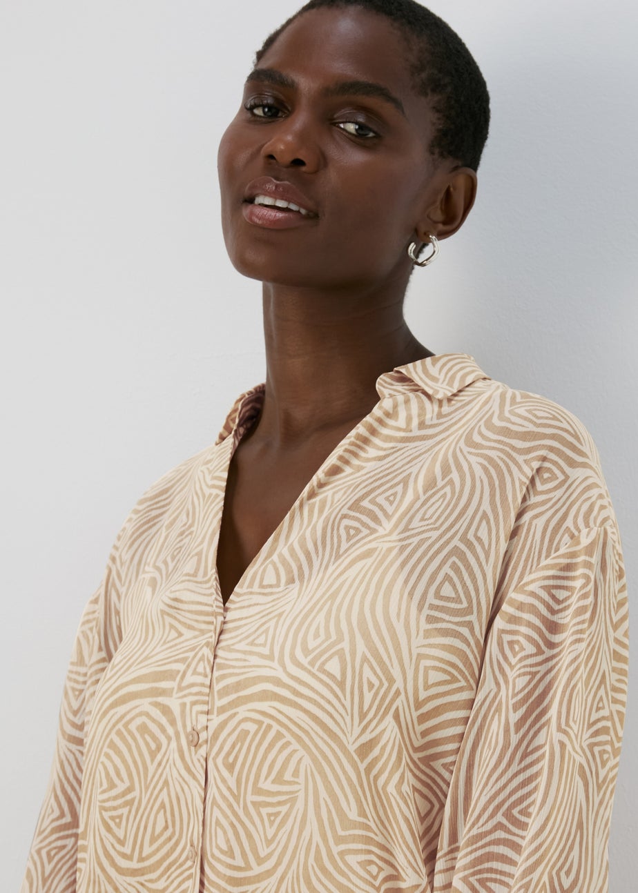 Et Vous White Geo Print Blouse