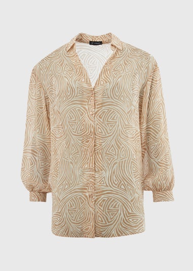 Et Vous White Geo Print Blouse