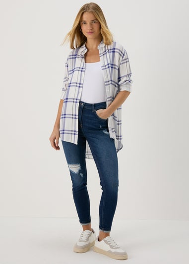 White Check Viscose Shirt