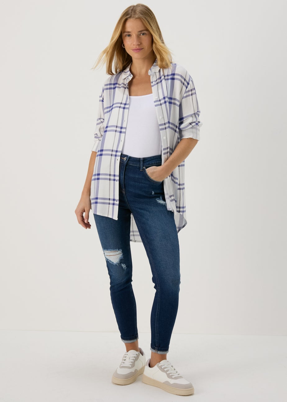 White Check Viscose Shirt