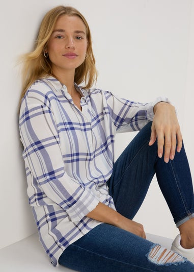 White Check Viscose Shirt