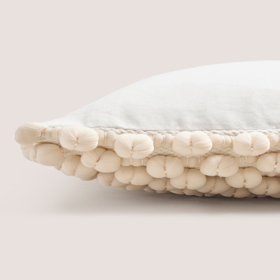 Cream Bobble Cushion
