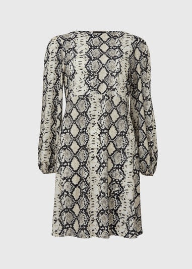 Et Vous Beige Snake Print Mini Dress