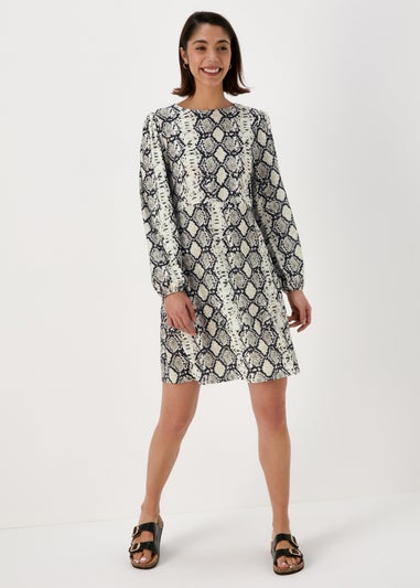 Et Vous Beige Snake Print Mini Dress
