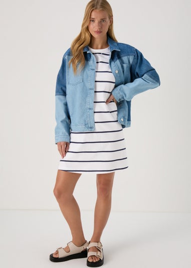 Navy Stripe T-Shirt Dress