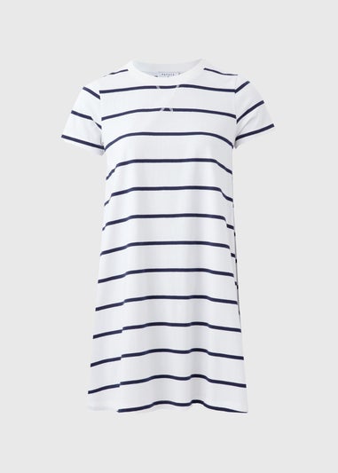 Navy Stripe T-Shirt Dress