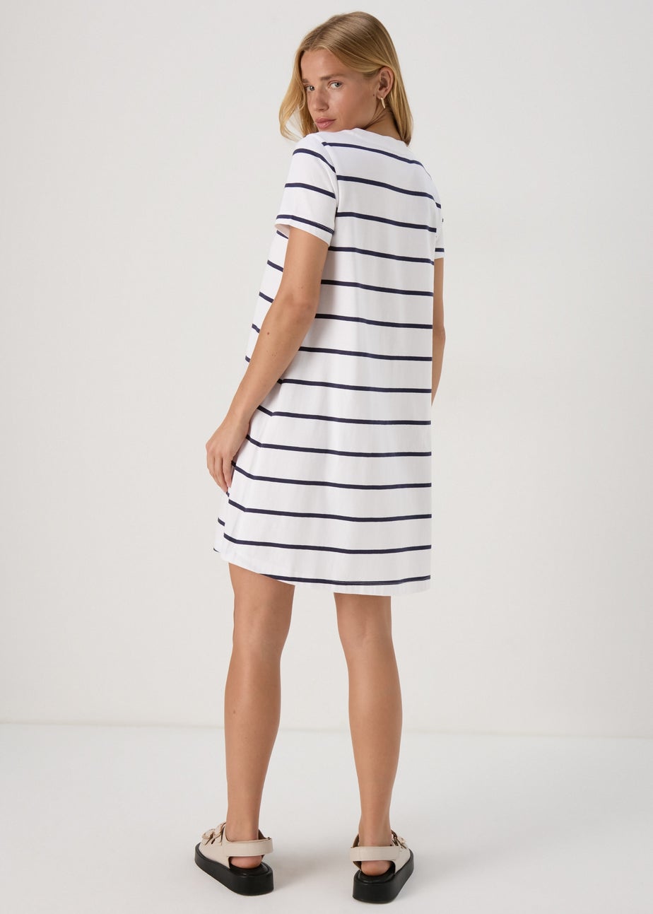 Navy Stripe T-Shirt Dress