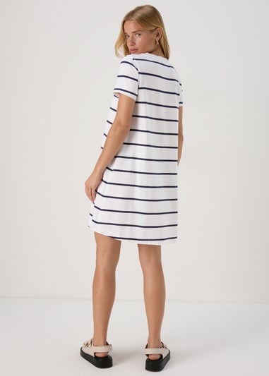 Navy Stripe T-Shirt Dress