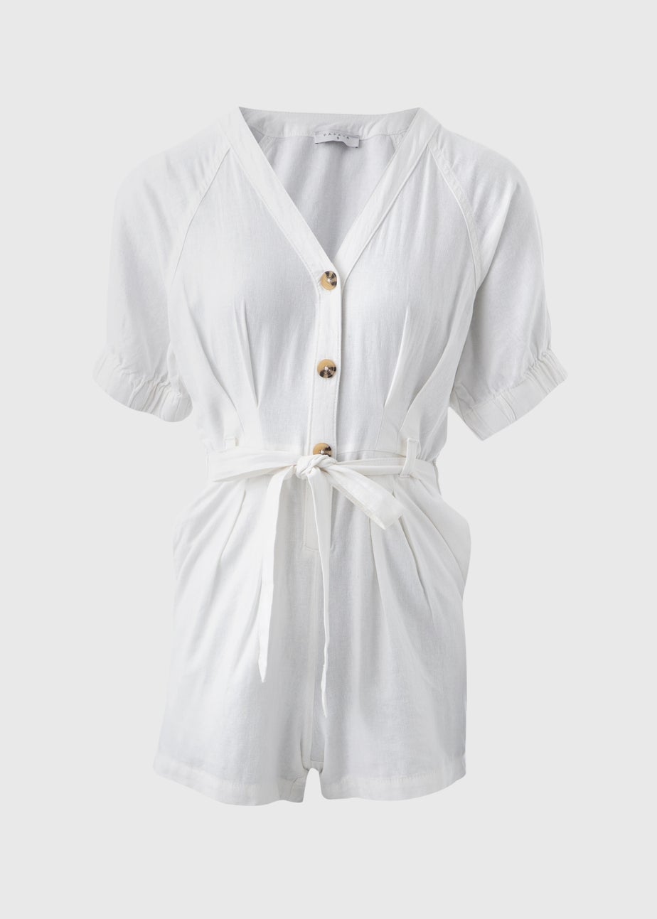 White Linen Playsuit