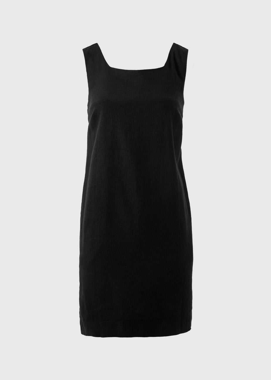 Black Linen Mini Dress