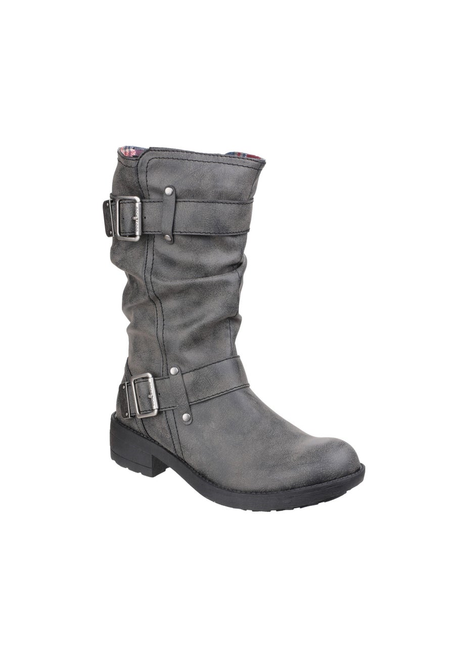 Rocket Dog Black Trumble Biker Boot