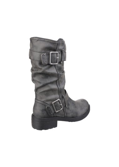 Rocket Dog Black Trumble Biker Boot