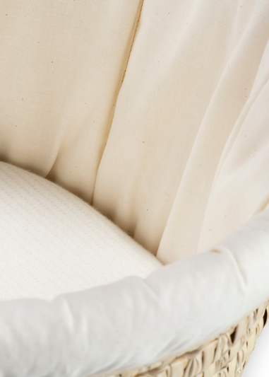 Clair de Lune Organic Palm Moses Basket with Rocking Stand