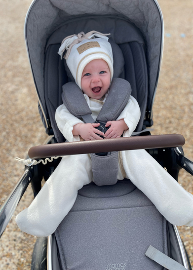 Clair de Lune Star Fleece Cream Wrap Blanket