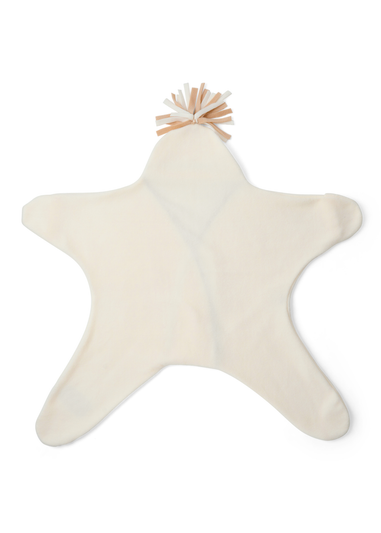 Clair de Lune Star Fleece Cream Wrap Blanket