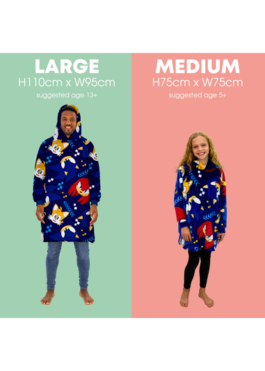 HUGZEE Sonic Bounce Hooded Wearable Throw