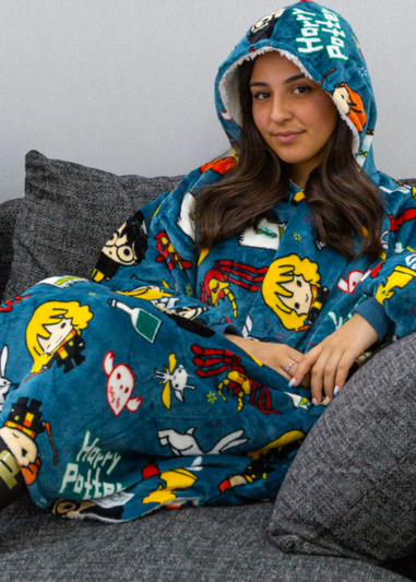 HUGZEE Harry Potter Mischief Hooded Wearable Throw