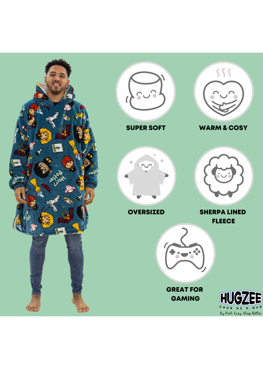 HUGZEE Harry Potter Mischief Hooded Wearable Throw