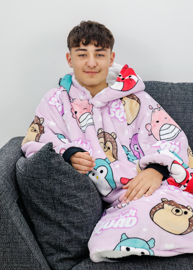 HUGZEE Squishmallows Bright Hooded Wearable Throw