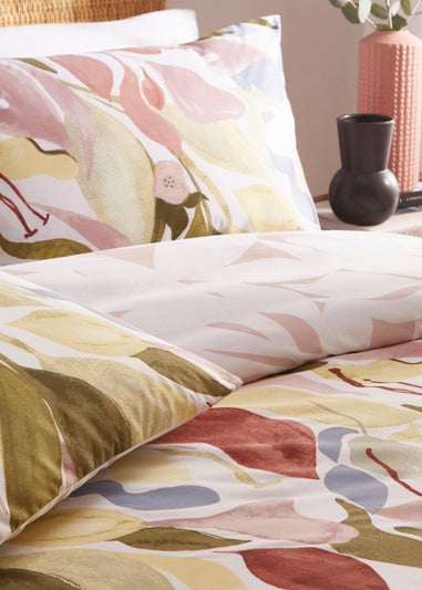 furn. Amarosa Abstract Floral Duvet Cover Set Pink
