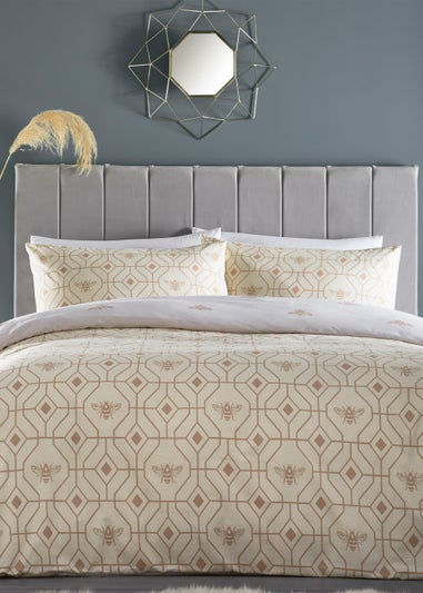 furn. Bee Deco Geometric Duvet Cover Set